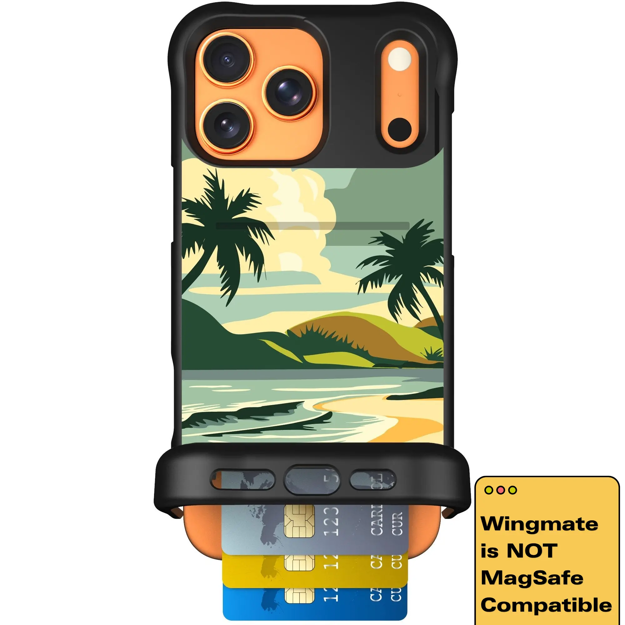 Scooch Wingmate Hidden Wallet Case - Paradise Cove (Not MagSafe Compatible)