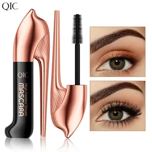 Waterproof Lengthening Mascara - Curling, Volumizing, Sweat-Resistant, Long-Lasting for Sky-High Lashes, Cute Bottle Design, Volume Mascara