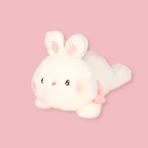 Lying Down Bunny Plush Toy,Cute Stuffed Bunny Ornament,Plush Bunny Ornament,Bunny Plushie Pillow , Soft Kawaii Hugging Plush Toys Gifts