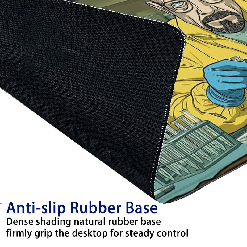 Breaking Bad Character Pattern Mouse Pad, Rectangle Gaming Mouse Pad, Non-Slip Mousepad, Office Desk Keyboard Mouse Mat for Home Office Game Room Desk, Desk Accessories