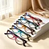 Female Retro Cat-Eye Anti-Blue Light Reading Eyewear 5-Pack - Leopard Print, Comfortable Spring Hinge, 0 to +6.0 Magnification, Full Rim Resin Eye-Friendly Frames & Glasses, Elegant Design, Accessory Non-Prescription Glasses, Festival Gift