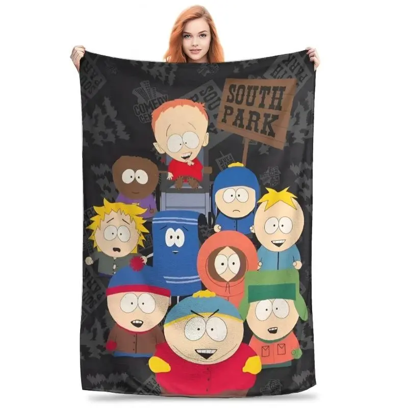 South Park Eric Cartman Style Throw Blankets, Ultra Soft Flannel Fleece, Cozy Warm Lightweight Fuzzy Plush, All-Season Bedding & Soft Furnishing for Bedroom Couch, Ideal Birthday/Christmas Gift for Fans