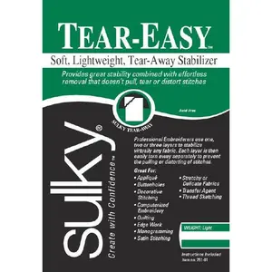 Sulky Tear-Easy 20"x1yd Soft Lightweight Tear Away Embroidery Stabilizer 751-01