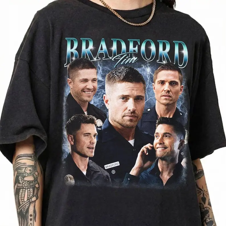 Vintage Tim Bradford Shirt, The Rookie Tee, Retro Eric Winter Graphic T-Shirt, Funny TV Show Fan Tee, Chenford Fan Merch, Cop Show Gift