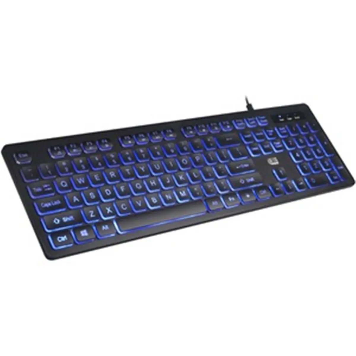 Adesso Multifunctional 104-Key Wired Backlit Keyboard - Multicolor Lights, Protective Material, Windows PC Compatible for Office, Home Use, Multifunctional Keyboard