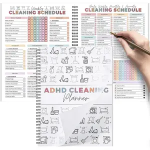 Daily Weekly Monthly Cleaning Planner Cleaning Schedule and Checklist for Household Home Family Cleaning Tasks