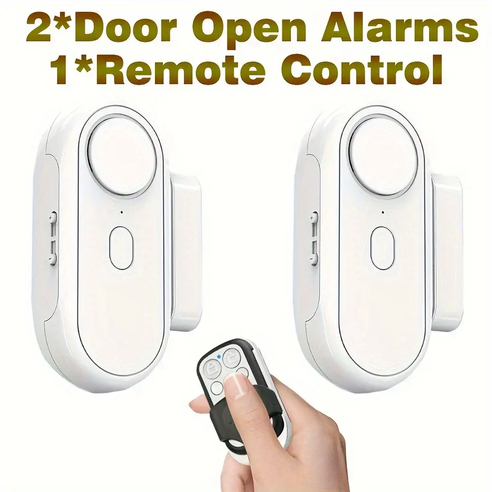 Wireless Window & Door Alarm, 120DB Loud Low-Middle-High Volume Magnetic Burglar Alert Sensor with Doorbell Chime for Home Safety & Guest Visits