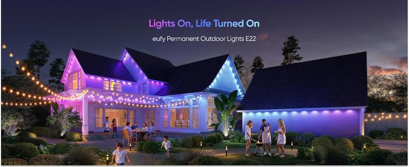 【Exclusive Bundle】eufy Security Permanent Outdoor Lights E22 With 60 Triple-LED Lights Smart RGBWW Lights Daily and Festive Up to IP67 Waterproof AI Lighting Themes for Christmas APP Control 【Exclusive Bundle】eufy Security Permanent Outdoor Lights E22 With 60 Triple-LED Lights Smart RGBWW Lights Daily and Festive Up to IP67 Waterproof AI Lighting Themes for Christmas APP Control