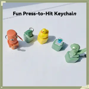 Fun Press-to-Hit Keychain with Animal Sounds Stress Relief Christmas Gift for Kids and Adults