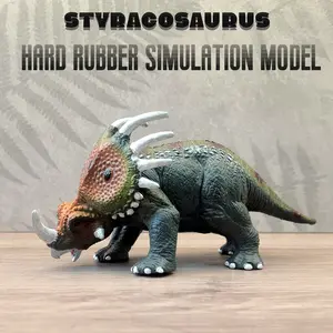 1 Pack Triceratops Dinosaur Model, PVC Material, Movable Mouth, Collectible Figure, Realistic Dinosaur Model, Perfect for Collection