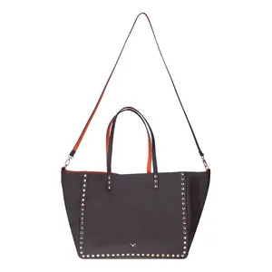 Reversible Studded Leather Tote Bag