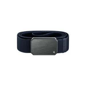 Groove Belt – Durable Stretch Belt for Men, Rugged Work & Outdoor Ready – Gun Metal / Abyss Navy