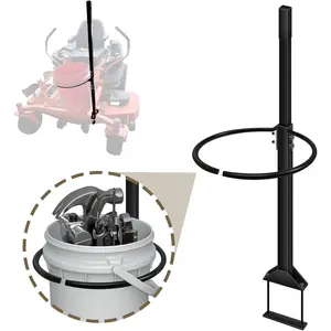 Zero Turn Mower Handle, 5 Gallon Bucket Holder, Lawn Mower Accessory Handle Kit for Garden & Yard Cleaning Grabber Tool - Bucket Holder for Zero Turn Mower - Black