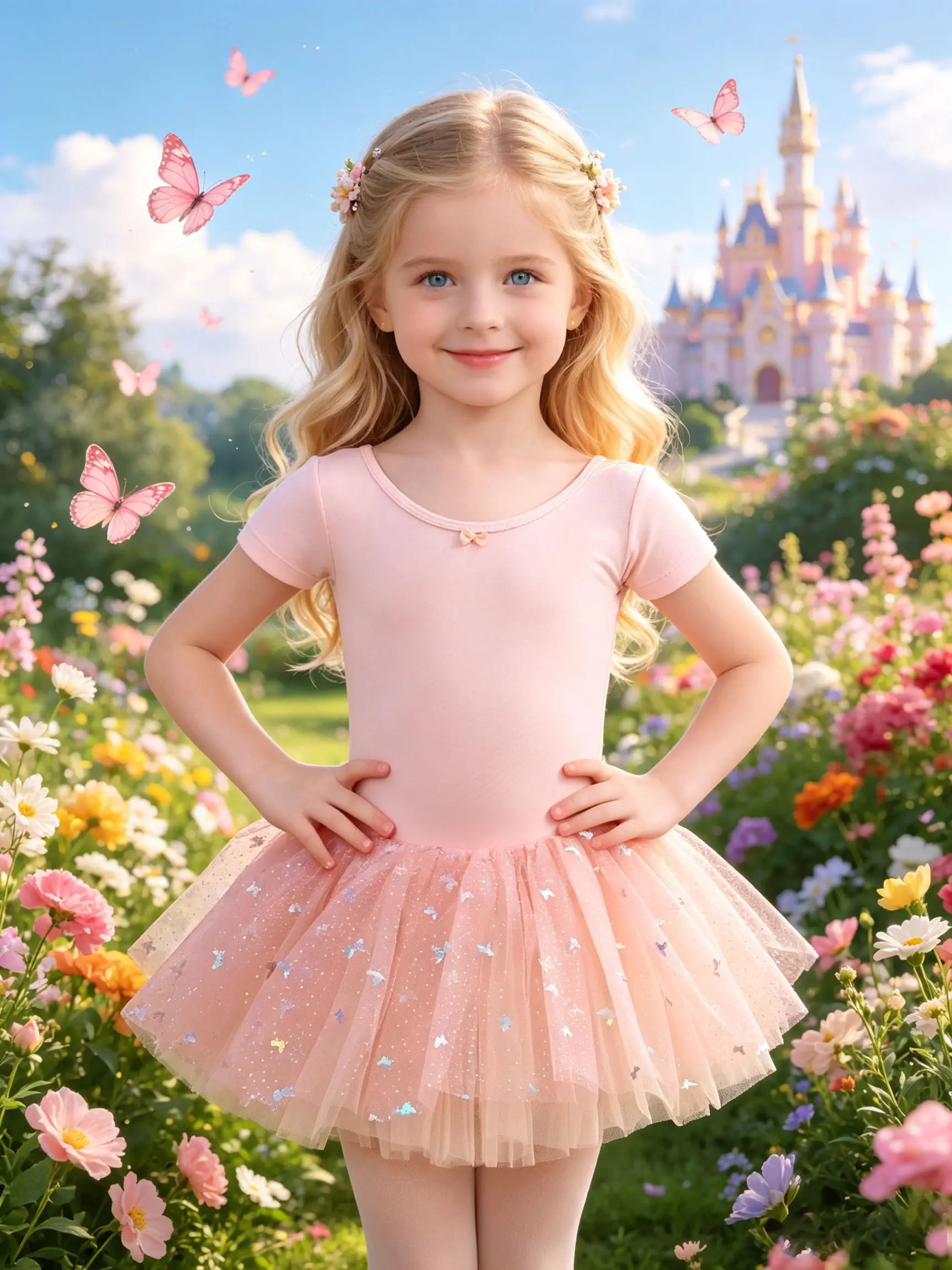 Girls' Short-Sleeve Ballet Tutu Dress - Butterfly Sequin Tulle Skirt Leotard, Princess Ballerina Costume for Dance Class, Birthday Party Dress-Up Kids' Clothing