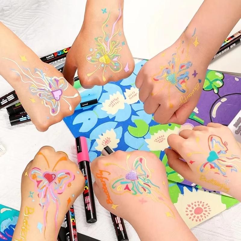 24pcs Japan UNI POSCA Markers Set PC-3M Anime DIY Painting POP Advertising Graffiti Art Supplies Children's Gifts