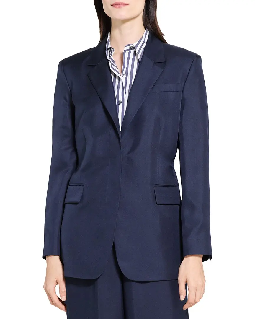 Theory Oversized Silk Blazer Theory Oversized Silk Blazer