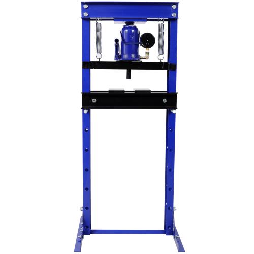 20Ton Bottle Jack Shop Press with Gauge, Bend, Straighten, or Press Parts, Install Bearings, U-Joints, Bushings, Ball Joints, and Pulleys,Blue