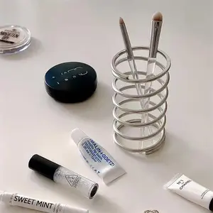 Stainless Steel Toothbrush Holder Metal Bathroom Organizer for Toothpaste Makeup Brush Storage Rack Home Bathroom Accessories
