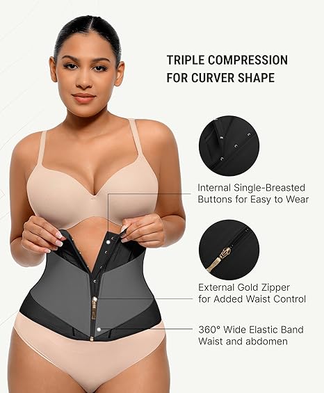 Feelingirl FeelVibe Waist Cincher Women's Tummy Control Comfortable Fabrics Zipper Waist Trainer SpringStatements