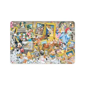 DISNEY CLASSIC All Characters Gallery Print Doormat, Non Slip Low Profile Floor Rug, Classic Cartoon Princess and Friends Indoor Outdoor Entrance Mat For Home Decor