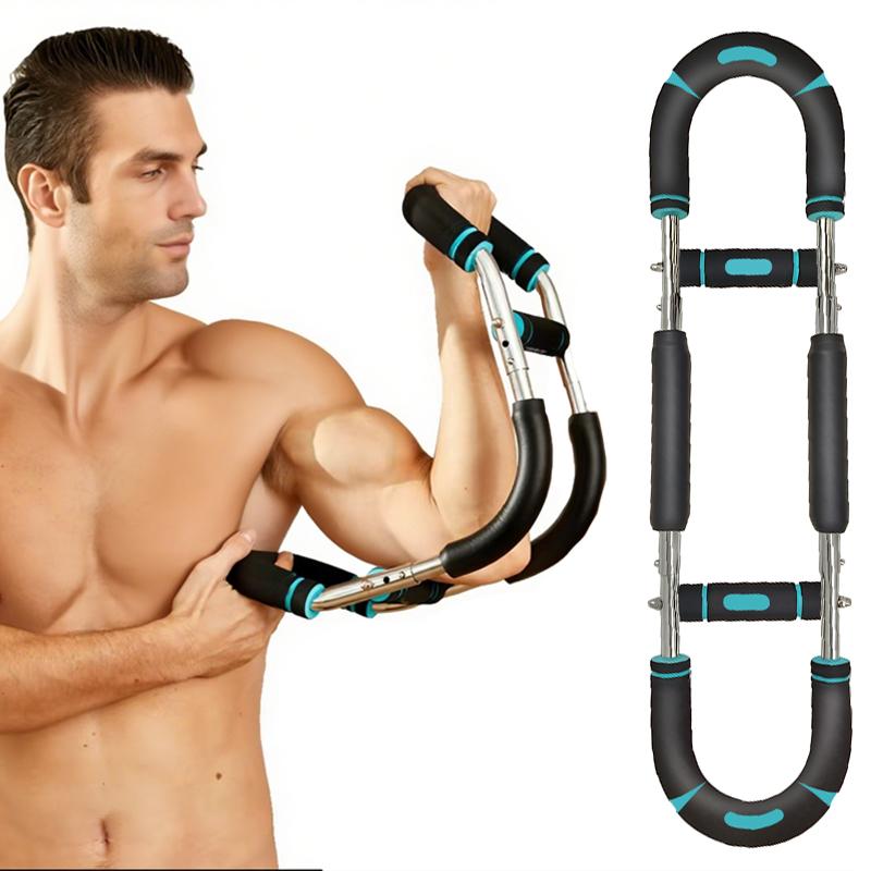 OVER SELF Twister Arm Trainer Twister Exerciser Chest press 45-90lb Adjustable Strengthen Arm and Shoulder Muscle Training Men's Fitness Trainer Detachable Portable Gym equipment for Home Workout Equipment