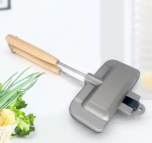 Sturdy Sandwich Baking Tray Rack with Wooden Handle for Easy Handling and Even Cooking Results Ideal for Various Baking Needs