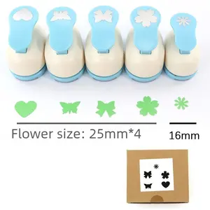 Kraft Punches 5 Sets Paper Punchers Paper Punches Punches Hole Punches Handmade Mini Craft Punches - Scrapbook DIY School Kindergarten Teacher Office