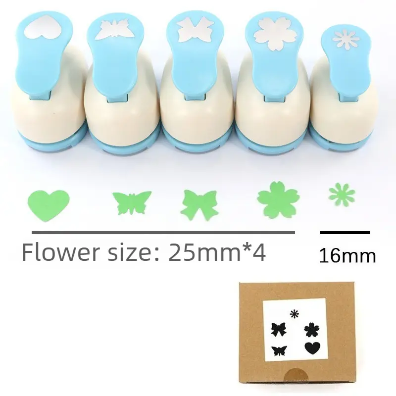 Kraft Punches 5 Sets Paper Punchers Paper Punches Punches Hole Punches Handmade Mini Craft Punches - Scrapbook DIY School Kindergarten Teacher Office