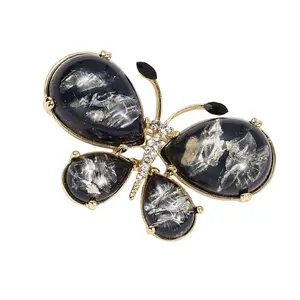 Crystal Butterfly Brooch Elegant Jewelry For Women Party Wedding Gift Accessory