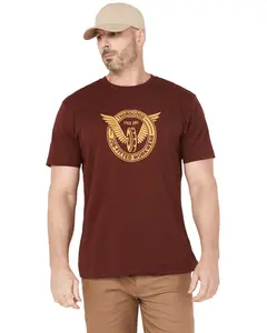 Thorogood Men's Wing And Wheel Short Sleeve Graphic Work T-Shirt - Tg205793-Dkrd
