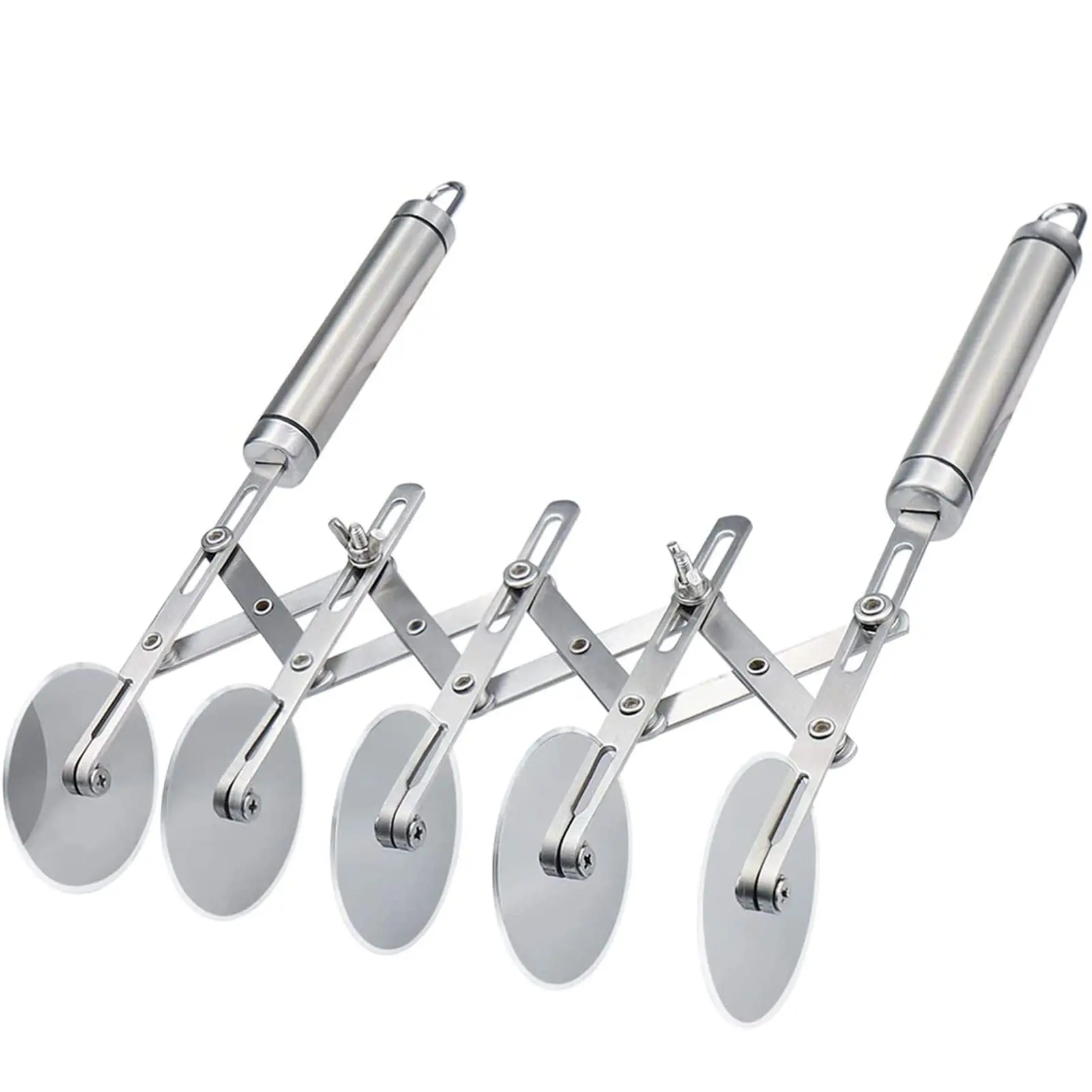 Stainless Steel Multi-Wheel Pastry Cutter, Pizza & Dough Roller Slicer with Sharp Blades, Time-Saving Kitchen Baking Tool