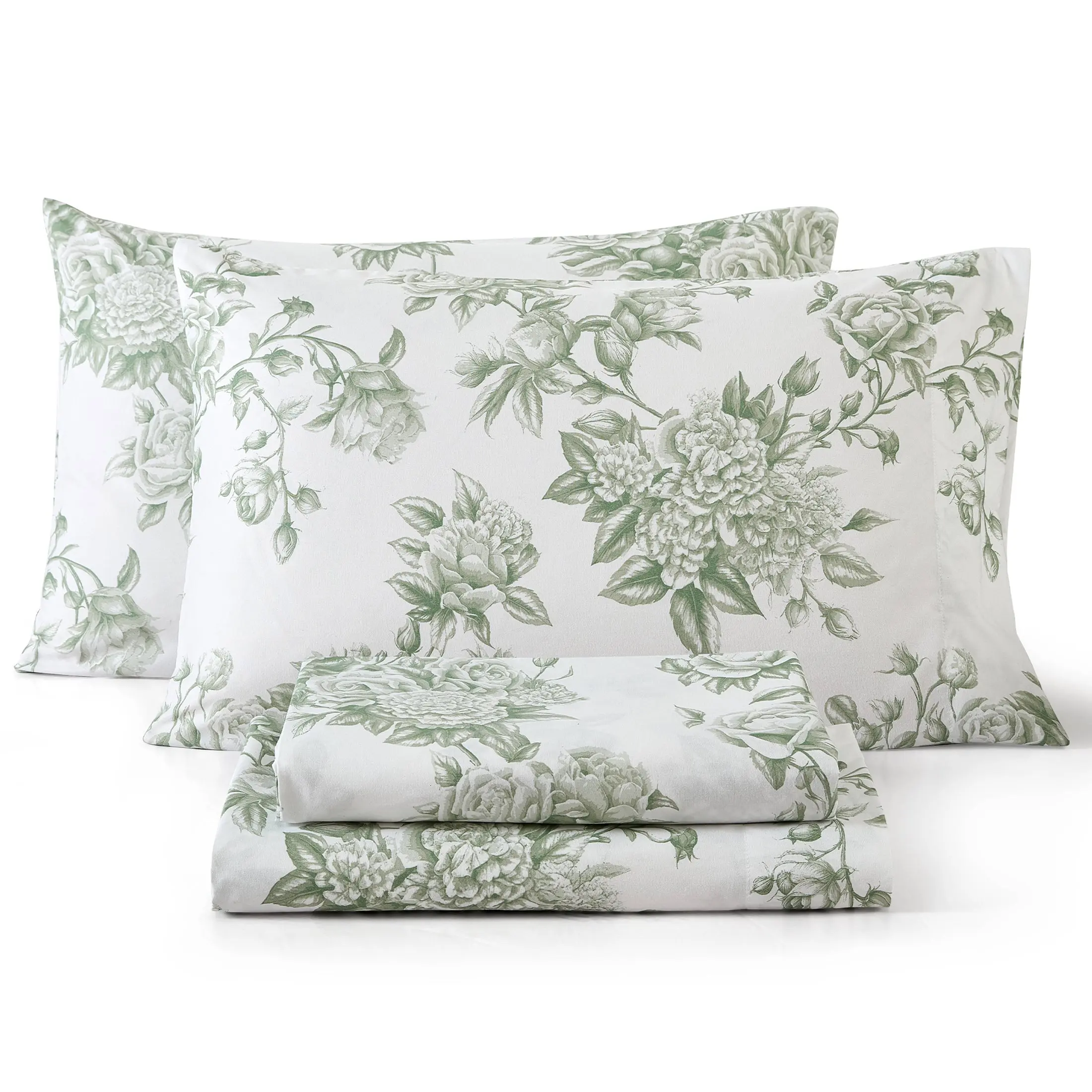 Lowes - Rose Toile Floral Bed Sheets