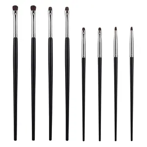 8Pcs Eye Makeup Brush Sets Mini Smudge Brush for Eyeliner Eyeshadow Brushes Eyeliner Brushes for Powder Gel Cream Liquid Concealer brush Eyeliner Blending Corner Highlighter Soft Natural Pony Hair