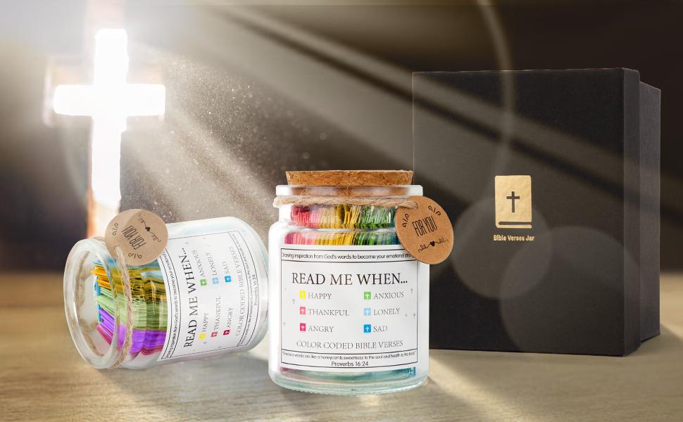 English Scripture Verse Glass Jar - 1PC Home Organizer Storage Bottle ...