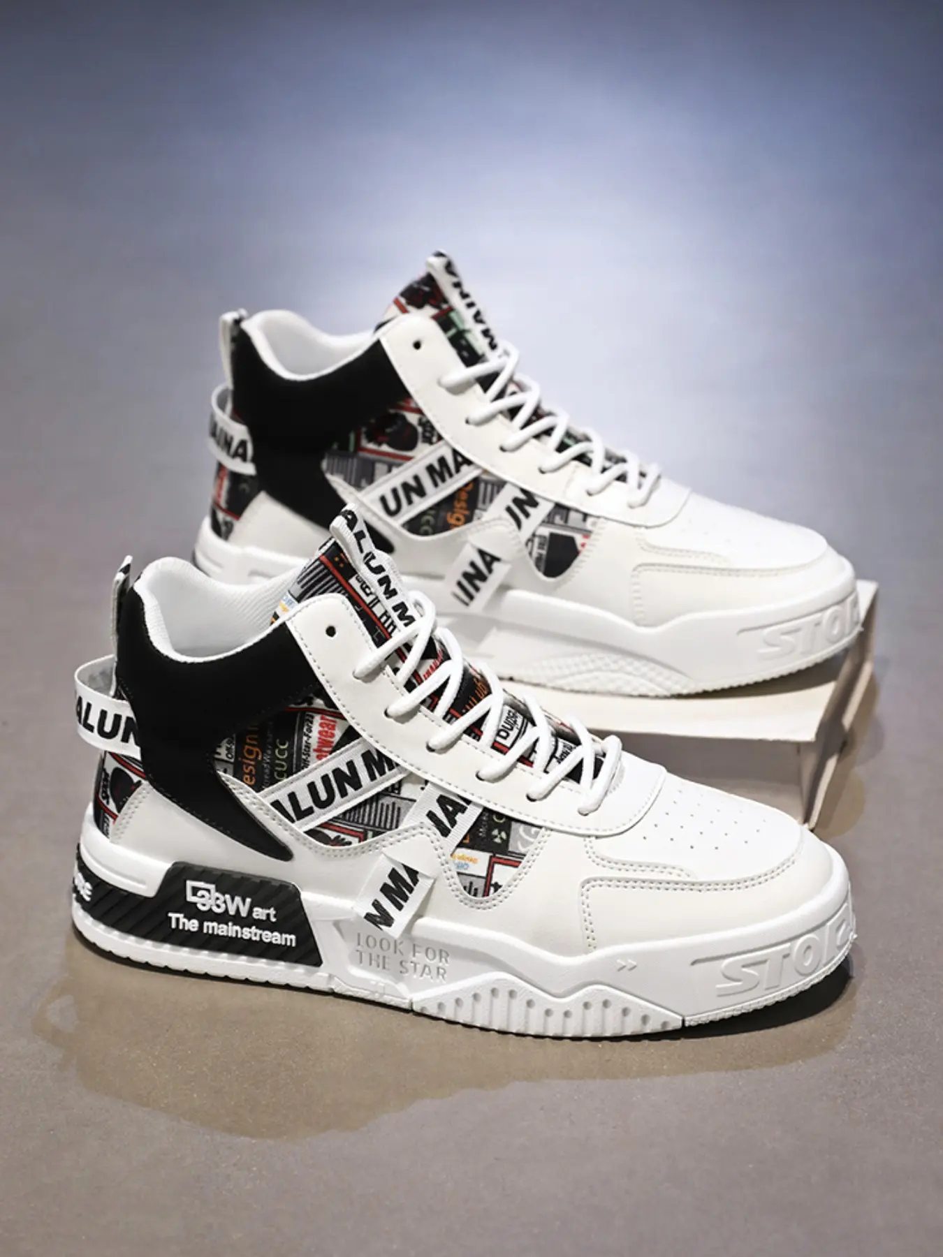 Fashion Mid-Height Sneakers, Classic Sneakers, Casual Sneaker Trainer, Sporty Casual Shoes, Stylish Casual Sports Shoes for All Seasons, Footwear for Men and Women, Lace Up Sneakers, Lace Up Trainers
