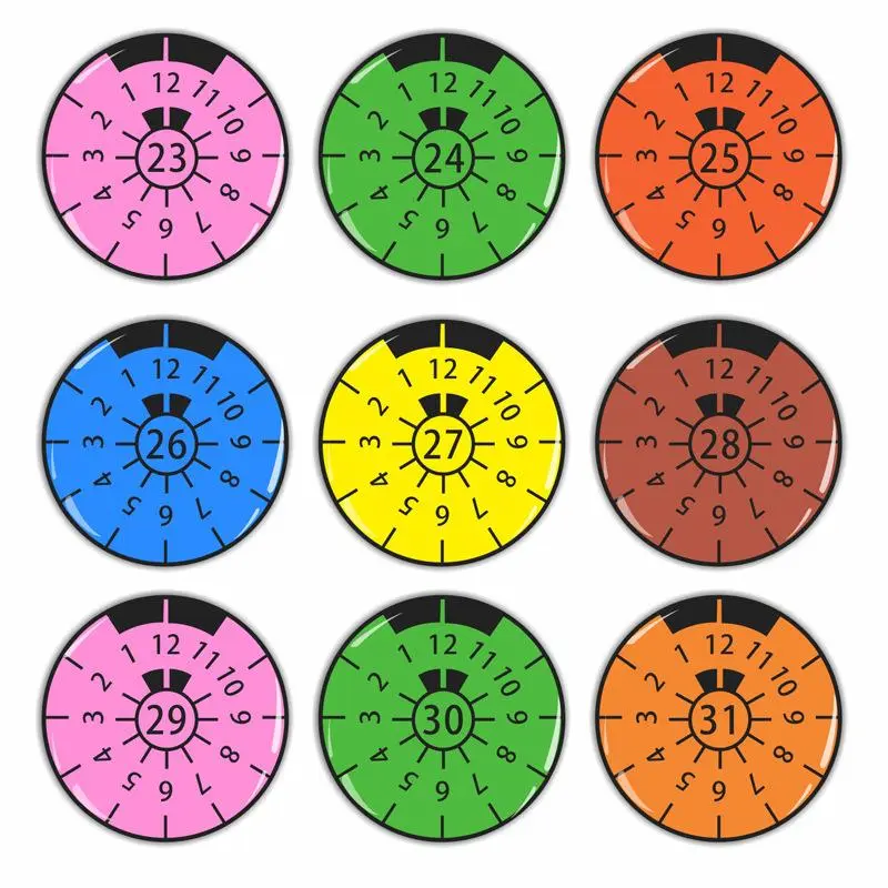 2Pcs 3D Gel Domed Sticker German License Plate Inspection Stickers