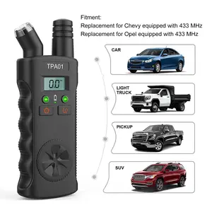 2 in 1 Digital Tyre Pressure Gauge TPMS Relearn Tool 4 Setting Ranges Auto Off Replacement for Digital Tire Pressure Gauge