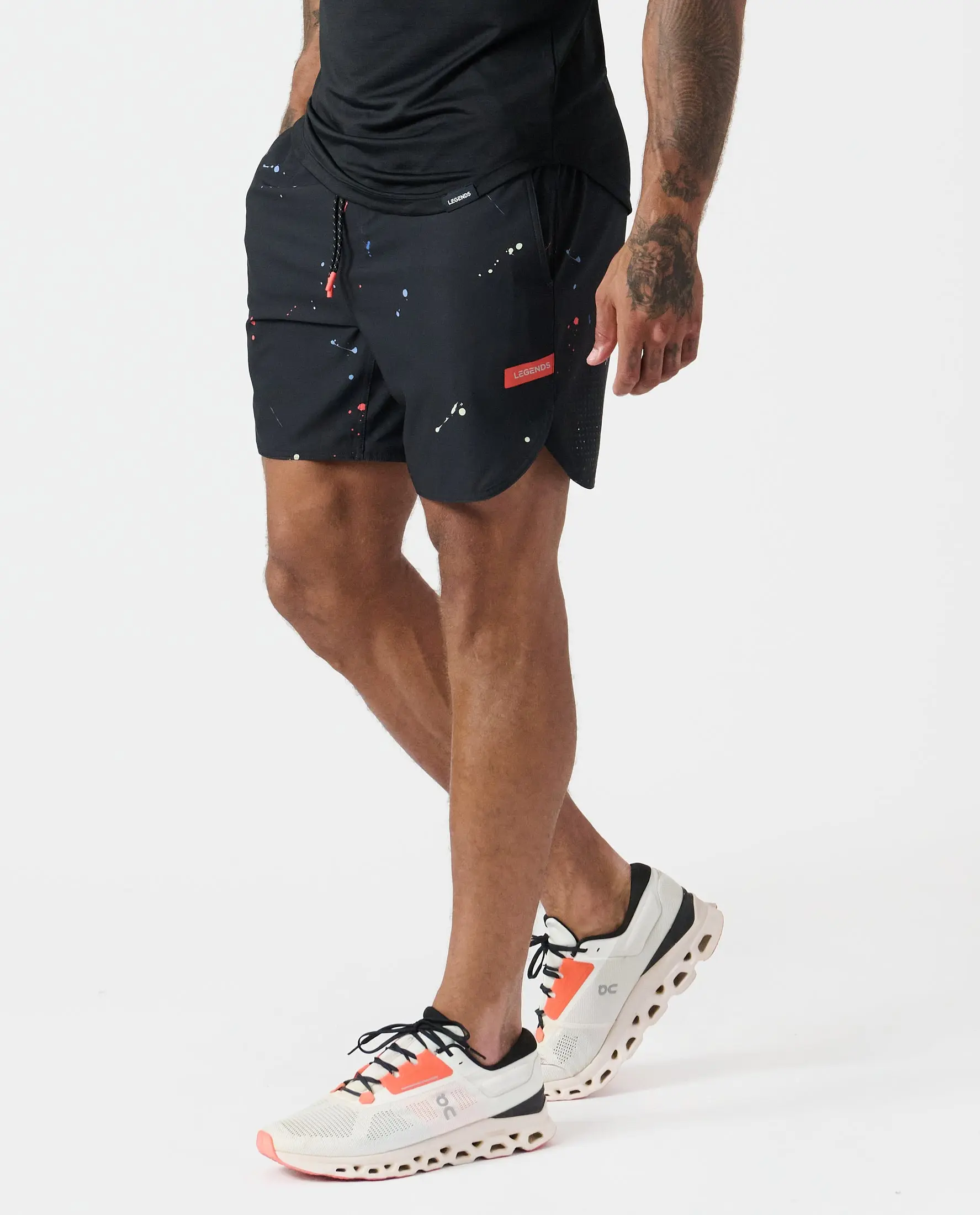 Luka Short Coral Burst Space Drip, Small 7" (Liner)