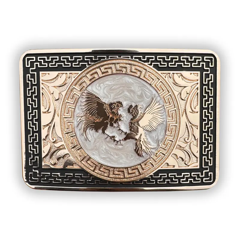 Men's Western Rooster Rodeo Design Western Belt Buckle - Hebilla Vaquera Edicion de Gallos