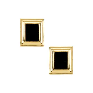 Heaven Mayhem Plaza Earrings in Gold & Black Velvet