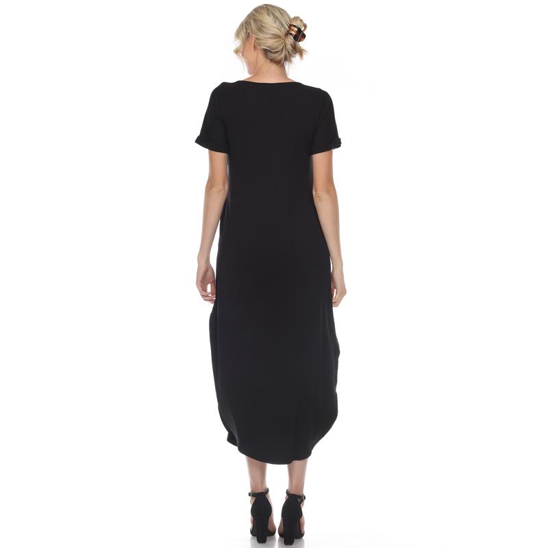 White Mark Women's Short Sleeve Maxi Dress Extended Sizes Casual Comfort Womenswear