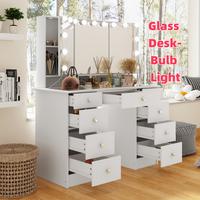 Glass Desk-Bulb Light-White