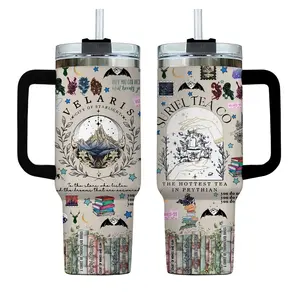 Velaris ACOTAR Tumbler 40oz, A Court of Thorns and Roses Bookish Cup, Fantasy Novel Stainless Steel Tumbler, Insulated Travel Mug for Readers, Feyre & Rhysand Fan Gift