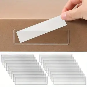 10pcs Office Document Self-adhesive Label Bag, Transparent Plastic, That Is, Glue Sleeve, Self Adhesive Stickers, Sticky Labels