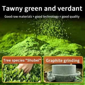 Chuanglu Matcha-100g Pure Matcha Powder from China No Sugar Instant Drinks Cooking Exclusive Tea Rich Taste Pure 100% Matcha No Addition Instant Drinks No Sugar - Flavor
