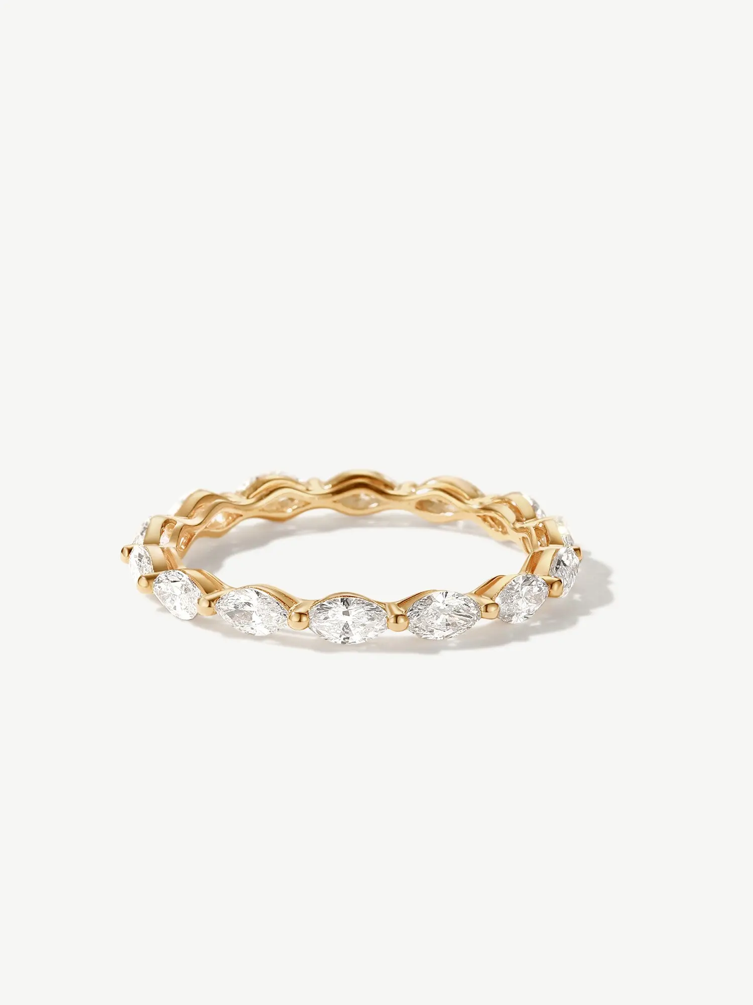 "Light of Being" Marquise Lab Grown Diamond Eternity Wedding Band Ring in 14K Solid Gold Promise Engagement Anniversary Wedding Band Stackable Rings for Women (1.29 Ct. Tw.)