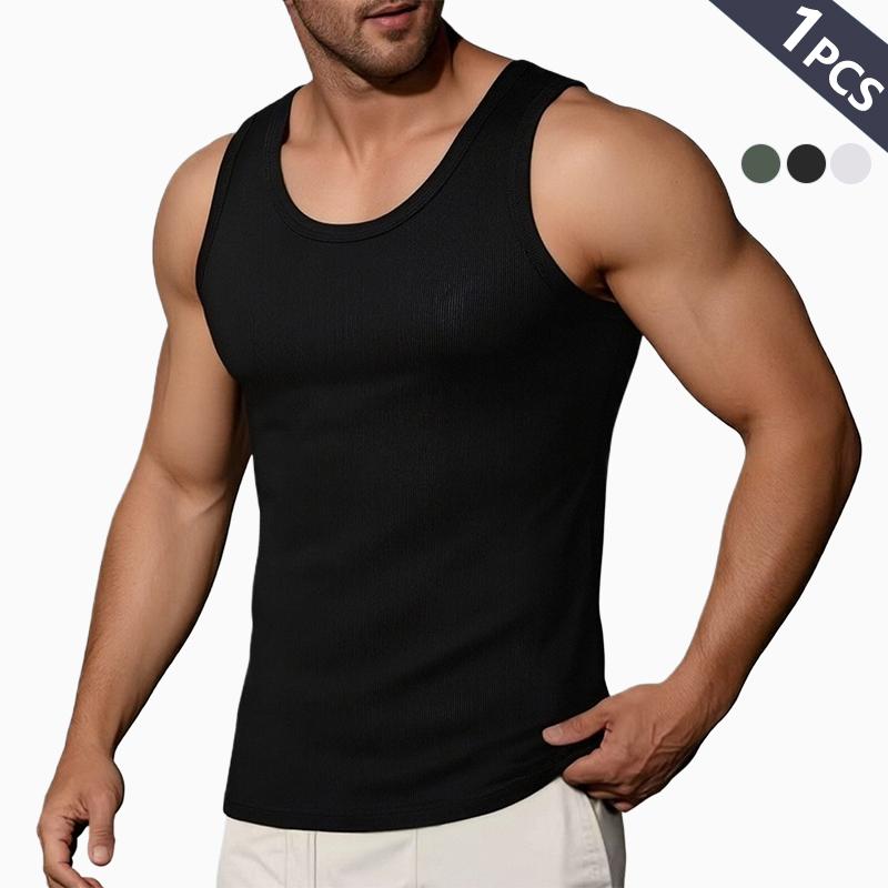 Clean Gent men's solid color shapewear vest, breathable and comfortable shapewear vest, men's shapewear for all seasons, men's wardrobe must-have sports vest, comfortable and practical men's clothing, men's sportswear