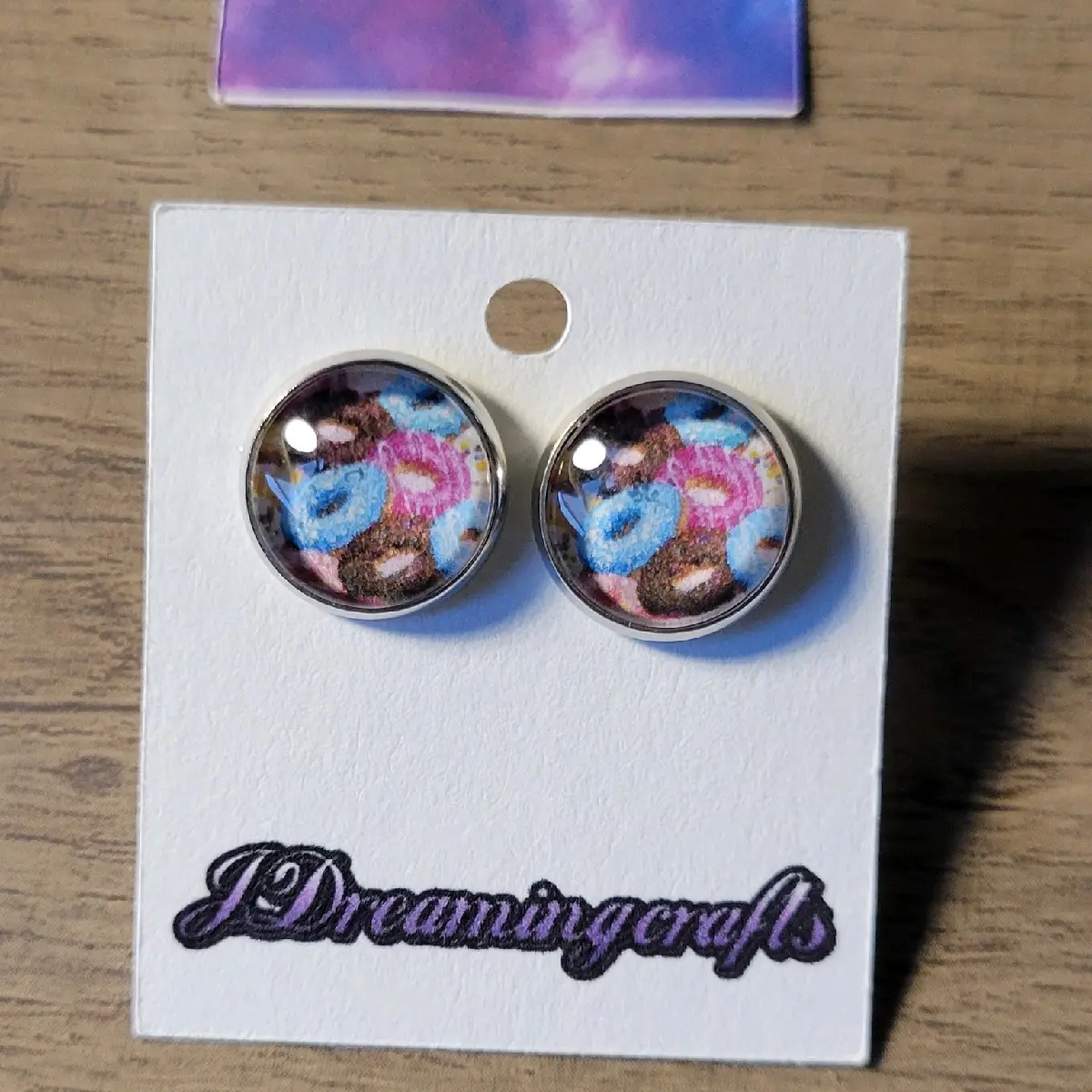 12mm Donuts Straight Post Earrings