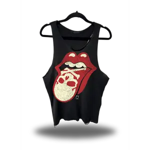 BAD TASTE- ROAD RASH BLACK SCOOP NECK STRINGER