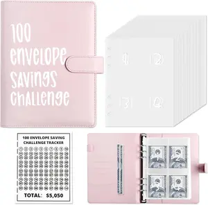 100 Envelopes Money Saving Challenge – Save $5,050 Budget Planner with Numbered Envelopes | Savings Challenges Budget Book Binder with Cash Envelopes for Women & Teens – Home, Office, School